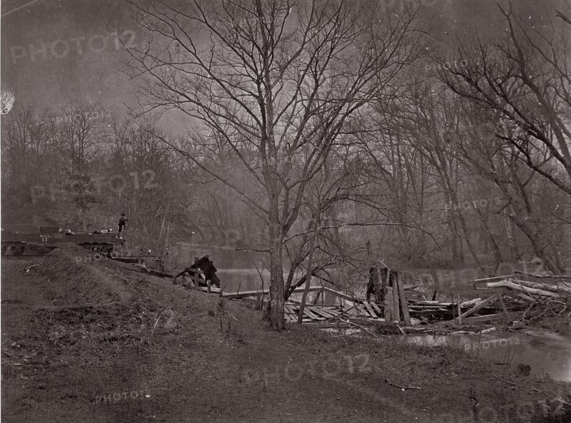 Ruins of RR Bridge. Bull Run, ca. 1862. Formerly attributed to Mathew B. Brady.