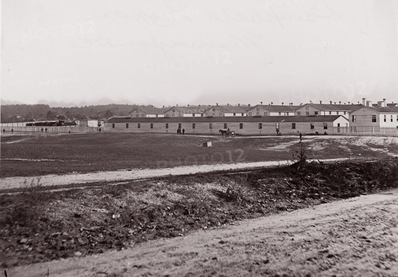 Campbell Hospital near Washington, D.C., 1861-65. Formerly attributed to Mathew B. Brady.
