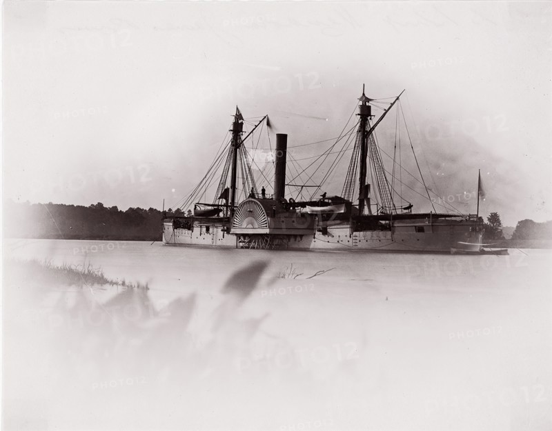 U.S. Gunboat "Mendota", James River, 1861-65. Formerly attributed to Mathew B. Brady