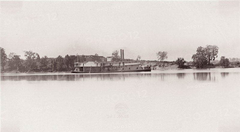 U.S. Gunboat at Kingston Gap, 1861-65. Formerly attributed to Mathew B. Brady.