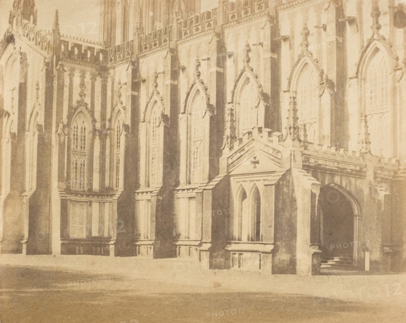 [Part of the Exterior of the St. Paul's Cathedral, Calcutta], 1850s.