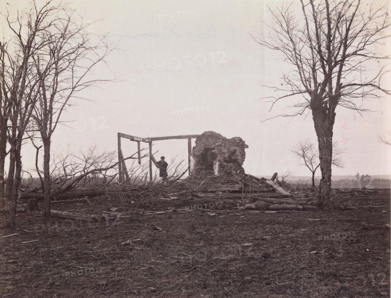 Ruins of Mrs. Henry's House, Battlefield of Bull Run, March 1862.