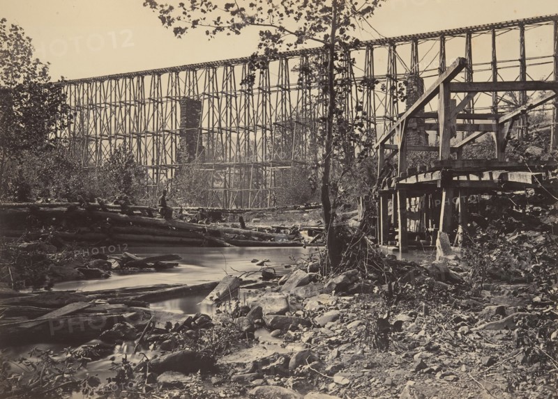Trestle Bridge at Whiteside, 1860s.