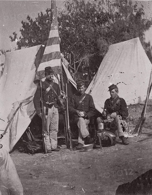 33rd New York Infantry, ca. 1861. Formerly attributed to Mathew B. Brady.
