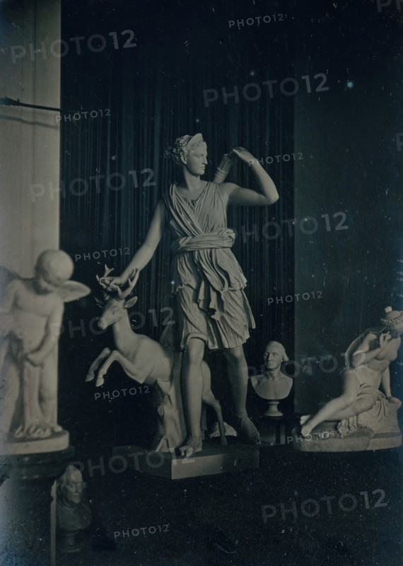 Sculpture Gallery, Boston Athenaeum, ca. 1855.