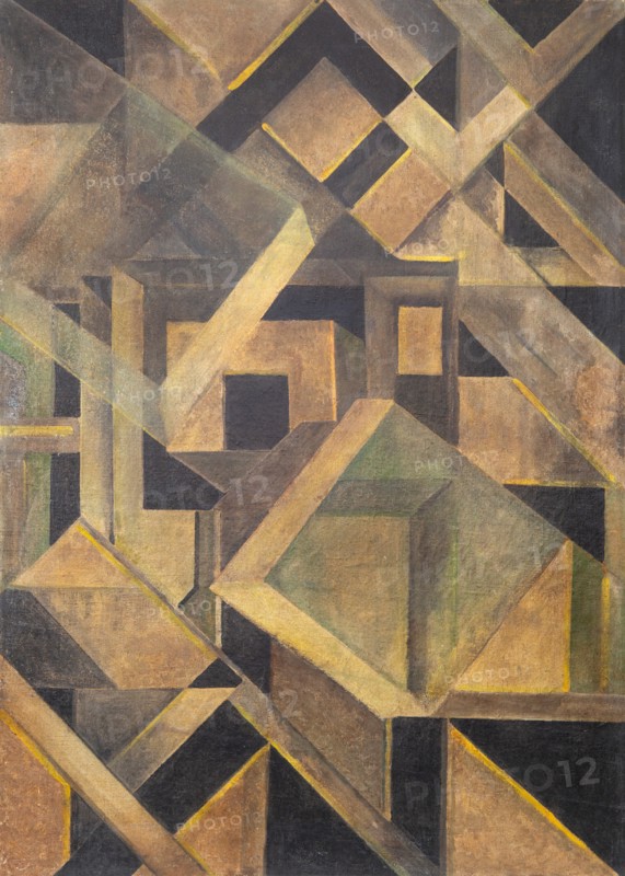 Abstract Composition with Crystalline Forms, c. 1920. Creator: Matyushin, Mikhail Vasilyevich (1861-1934).