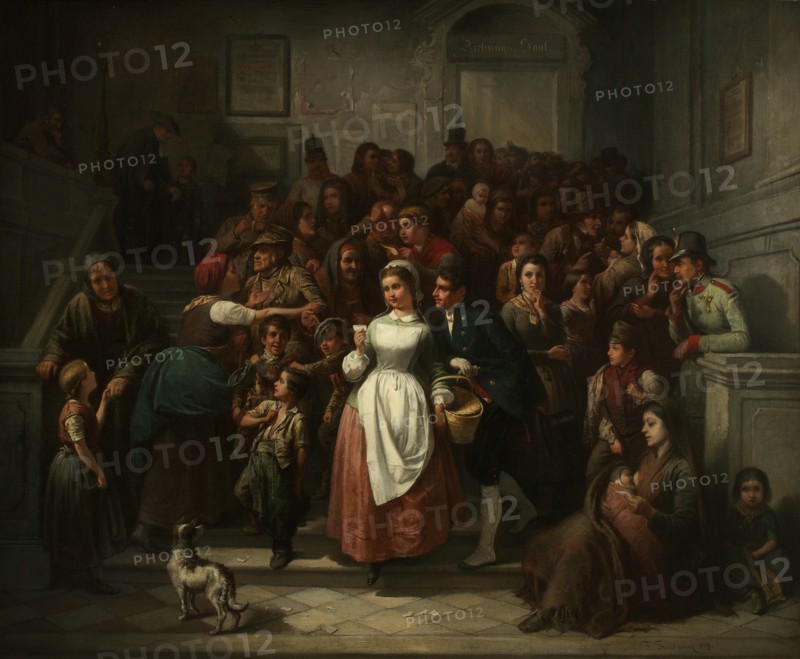 After the Lottery Drawing, 1859. Creator: Friedländer, Ritter von Malheim, Friedrich (1825-1901).