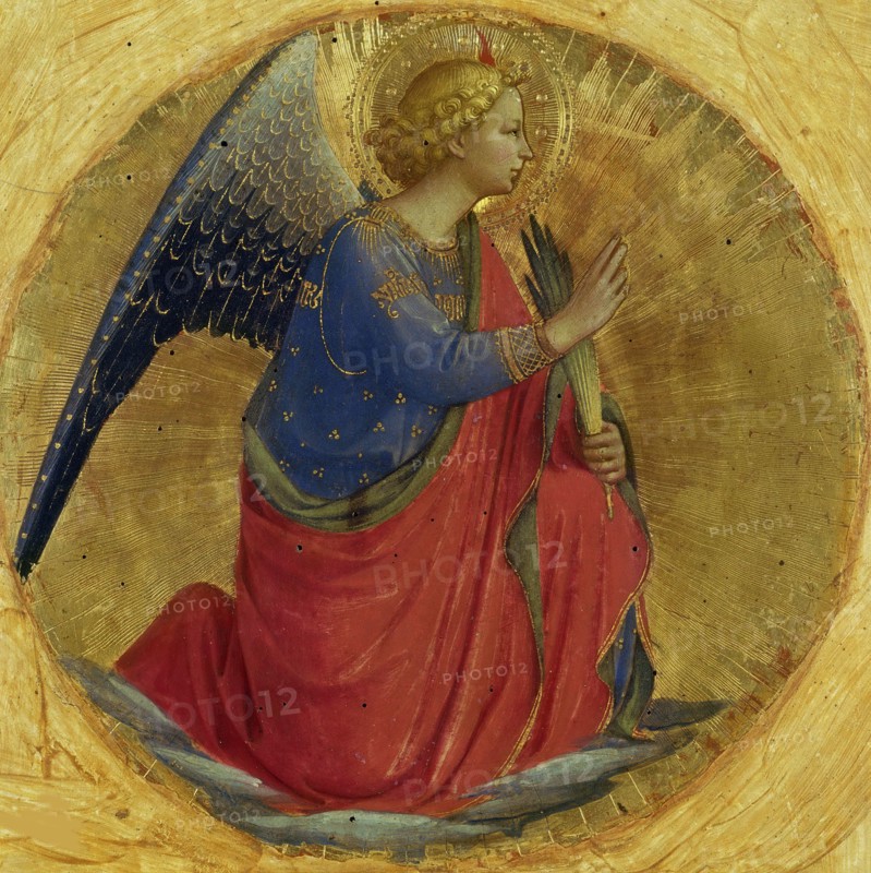 Angel of the Annunciation (From the Perugia Altarpiece), ca 1437. Creator: Angelico, Fra Giovanni, da Fiesole (ca. 1400-1455).