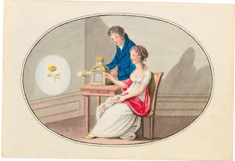 Camera obscura, c. 1830. Creator: Anonymous.