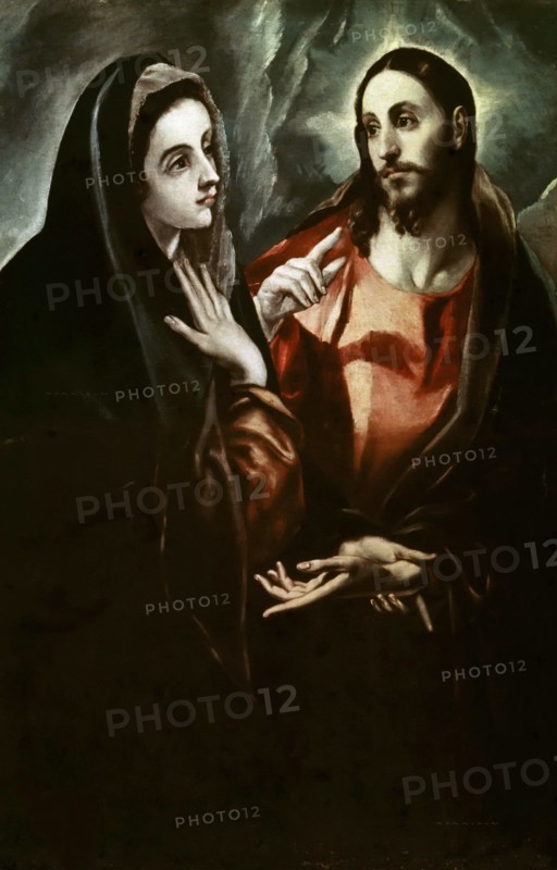 Christ taking leave of his Mother, ca. 1600. Creator: El Greco, Dominico (1541-1614).
