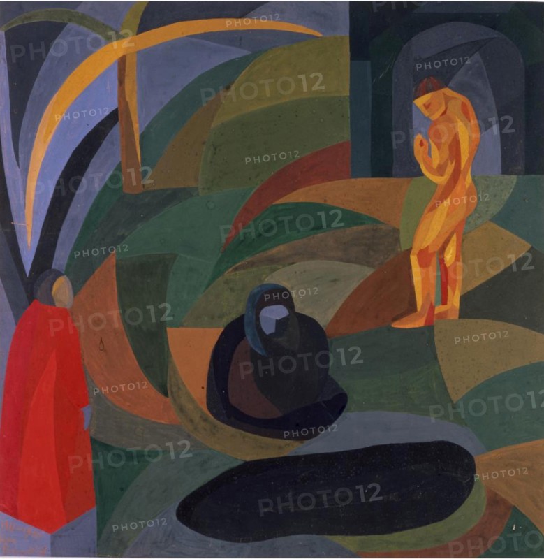 Composition with three figures, 1911-1941. Creator: Freundlich, Otto (1878-1943).