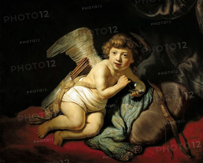 Cupid Blowing a Soap Bubble, 1634. Creator: Rembrandt van Rhijn (1606-1669).