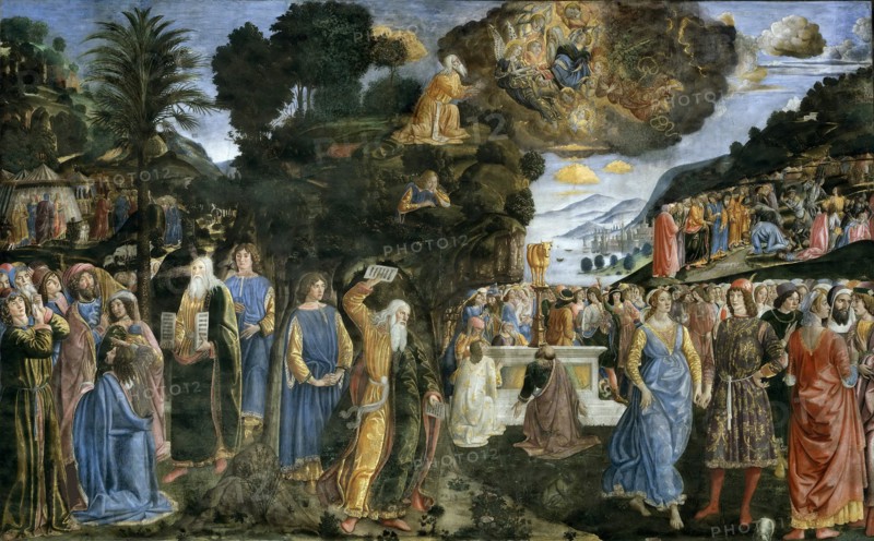 Discesa dal monte Sinai (The Descent from Mount Sinai), 1481-1482. Creator: Rosselli, Cosimo di Lorenzo (1439-1507).