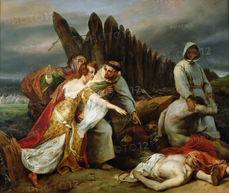 Edith Finding the Body of Harold, 1828. Creator: Vernet, Horace (1789-1863).
