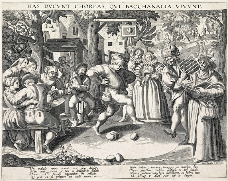 Egg dance, c. 1580. Creator: Galle, Philipp (Philips) (1537-1612).
