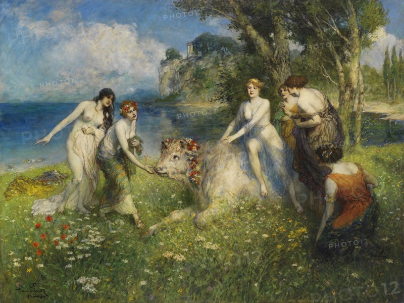Europa and the Bull, 1910s. Creator: Leeke, Ferdinand (1859-1937).