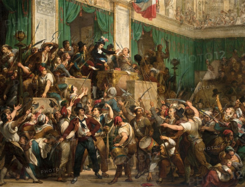 François Antoine de Boissy d'Anglas saluting Jean Féraud's head during the Prairial uprising, c. 183 Creator: Thomas, Antoine Jean-Baptiste (1791-1833).