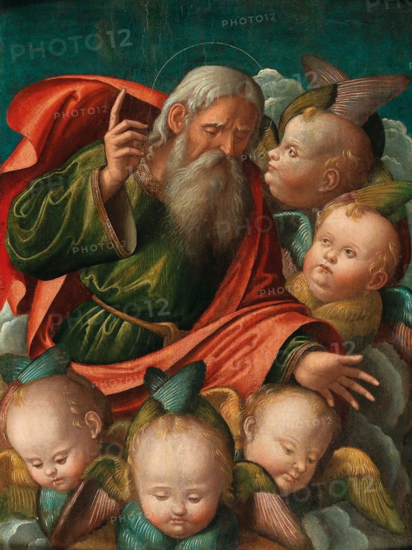 God the Father, surrounded by angels, 1510s. Creator: Carrari, Baldassarre, the Younger (c. 1460-1516).