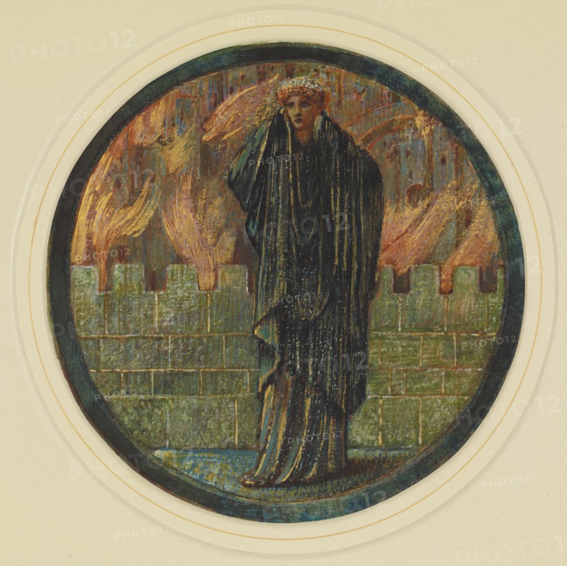 Helen's Tears. (The Flower Book), 1882-1898. Creator: Burne-Jones, Sir Edward Coley (1833-1898).