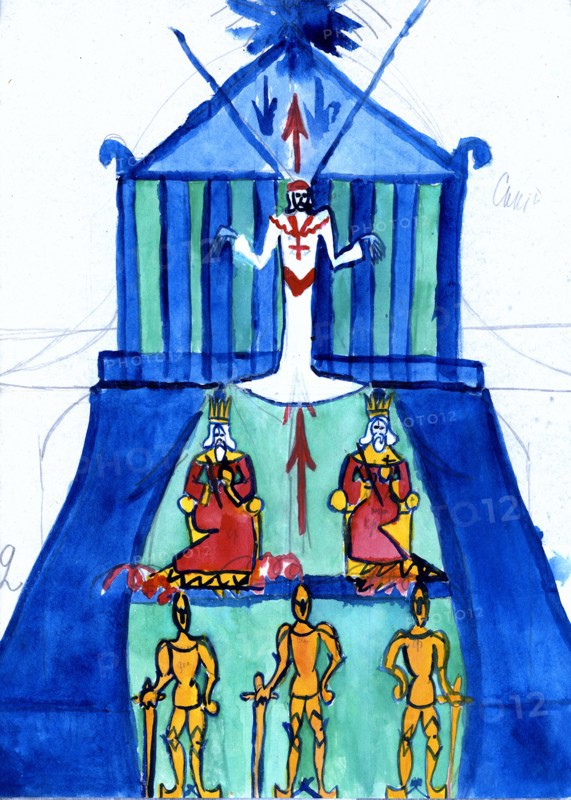 Image of theocracy (conspiracy of the popes), Early 1900s. Creator: Bely, Andrei (1880-1934).