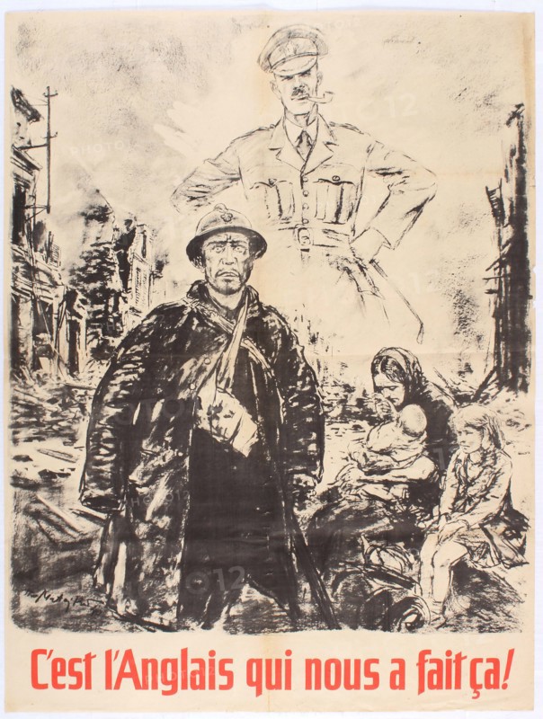 It's the English who did this to us. (Vichy France Propaganda Poster), 1940. Creator: Matejko, Theo (1893-1946).
