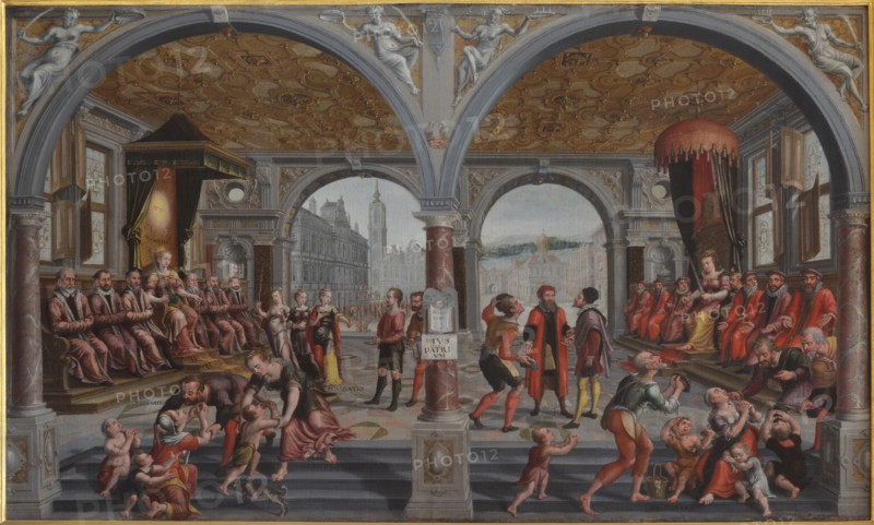 Iustitia und Iniustitia (Justice and Injustice), 1594-1595. Creator: Vredeman de Vries, Hans (Jan) (1526-1606).