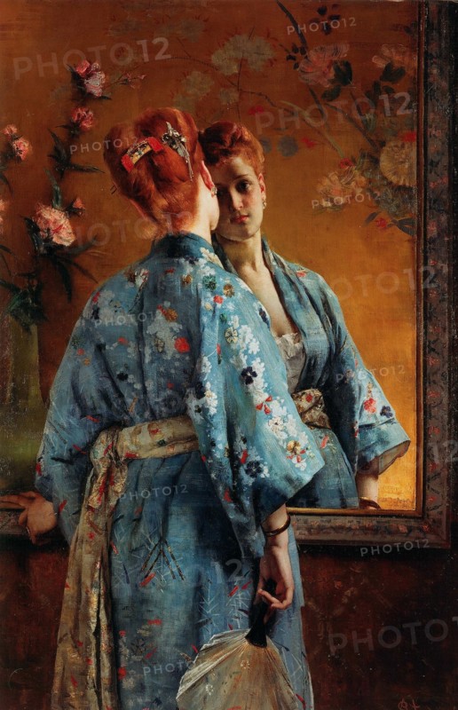 La Parisienne japonaise, ca 1871-1874. Creator: Stevens, Alfred (1823-1906).