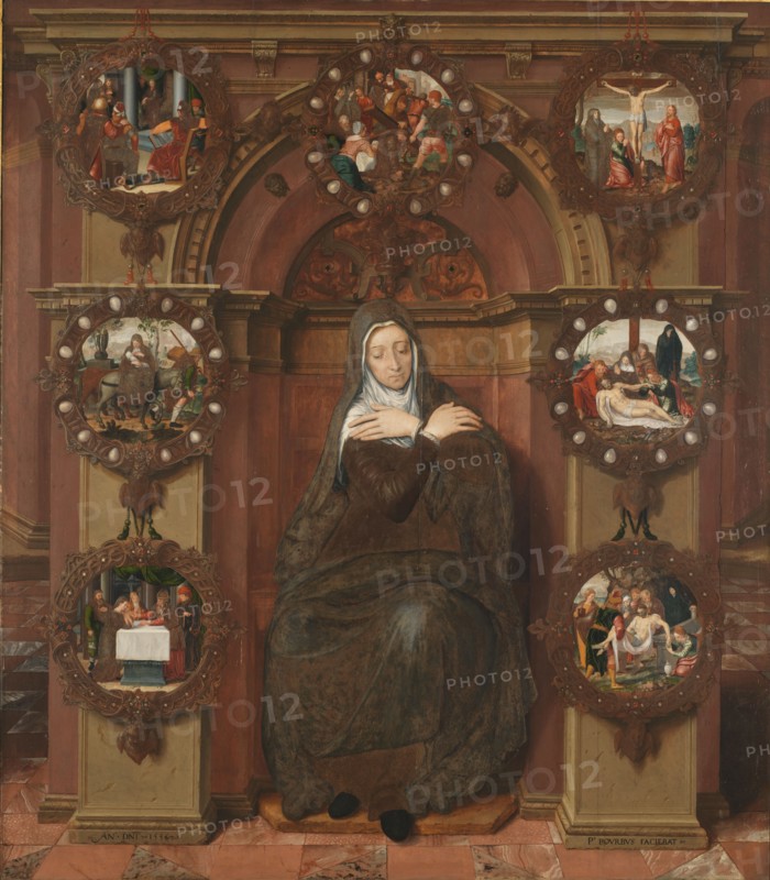Lady of the Seven Sorrows (The Joos van Belle Triptych). Central panel, 1556. Creator: Pourbus, Pieter (1523-1584).