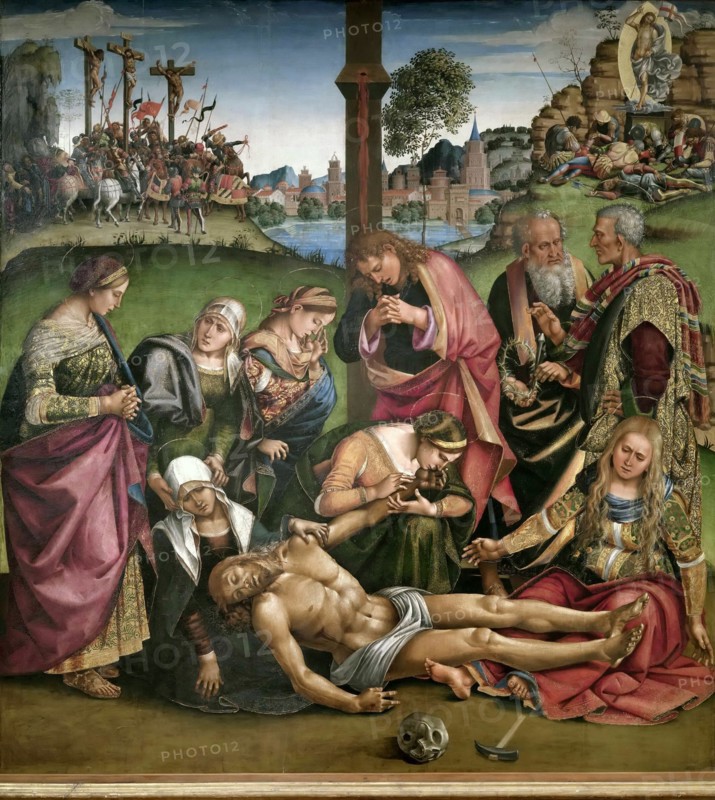 Lamentation over the Dead Christ, 1502. Creator: Signorelli, Luca (ca 1441-1523).