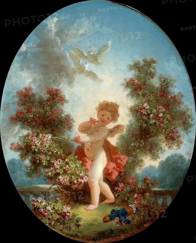 L'Amour en sentinelle, c. 1780. Creator: Fragonard, Jean Honoré (1732-1806).
