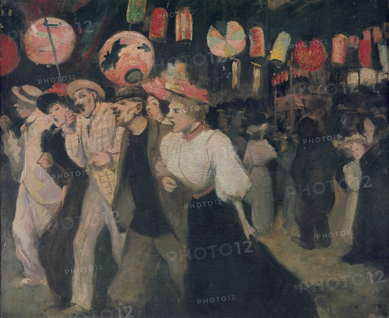 Le 14 juillet 1895 à Montmartre (Montmartre, 14 July 1895), 1895. Creator: Steinlen, Théophile Alexandre (1859-1923).