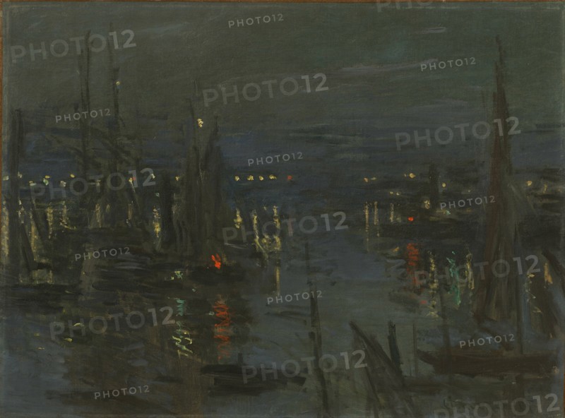 Le Port du Havre, Effet de Nuit (The port of Le Havre at night), 1873. Creator: Monet, Claude (1840-1926).