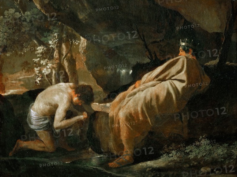 Midas at the source of the River Pactolus, ca 1627. Creator: Poussin, Nicolas (1594-1665).
