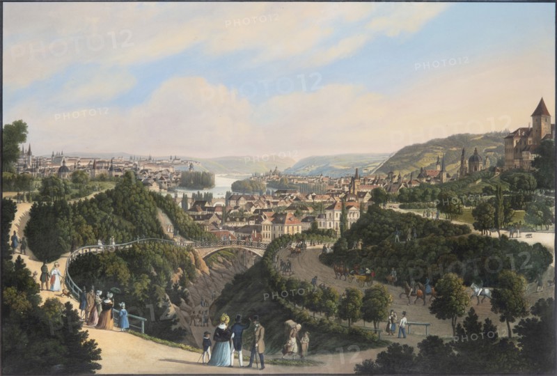 New Town, Vysehrad and Smichov, c. 1830. Creator: Morstadt, Vincenc (1802-1875).