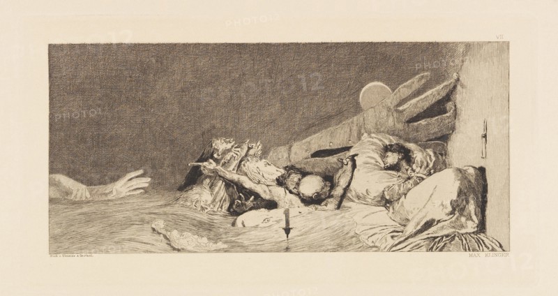 Opus VI, from Paraphrase on the Finding of a Glove, 1881. Creator: Klinger, Max (1857-1920).