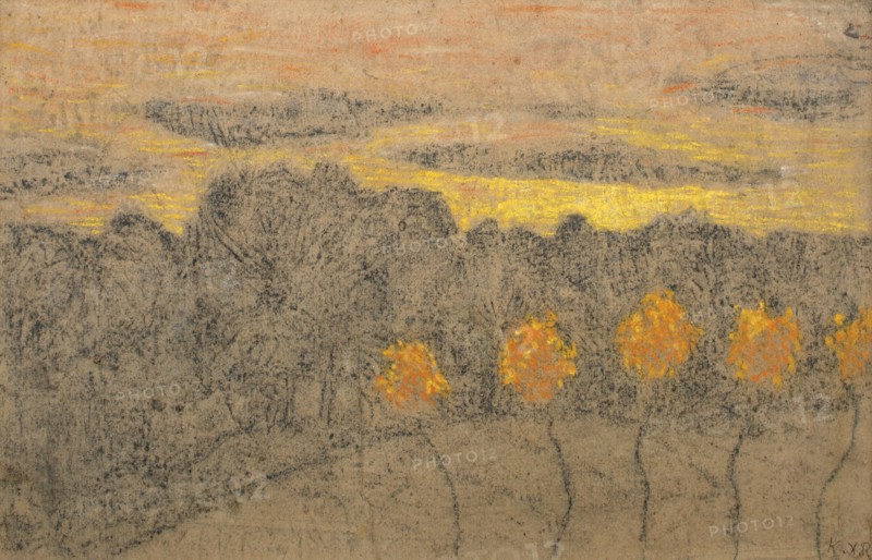 Paysage aux Arbres Jaunes, 1893-1895. Creator: Roussel, Ker-Xavier (1867-1944).