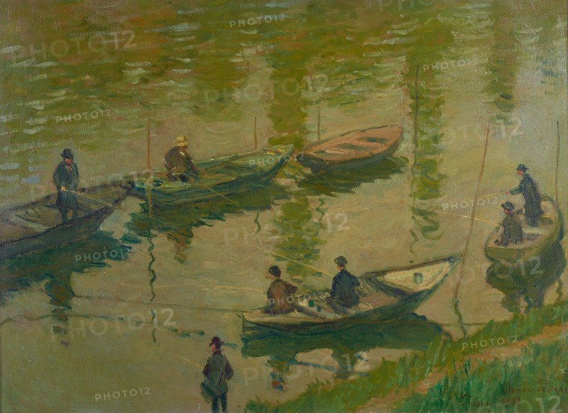 Pêcheurs sur la Seine à Poissy (Fishermen on the Seine at Poissy), 1882. Creator: Monet, Claude (1840-1926).