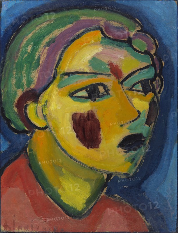 Poet (Mystical head), 1917. Creator: Javlensky, Alexei, von (1864-1941).