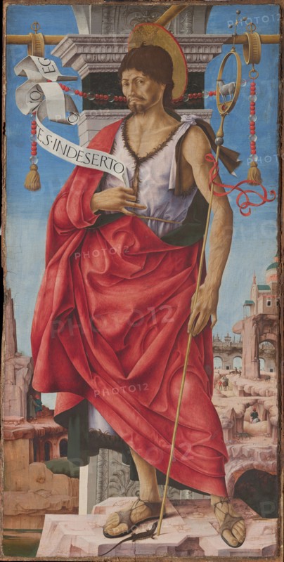 Polittico Griffoni: Saint John the Baptist, ca 1472-1473. Creator: Francesco del Cossa (1436-1478).