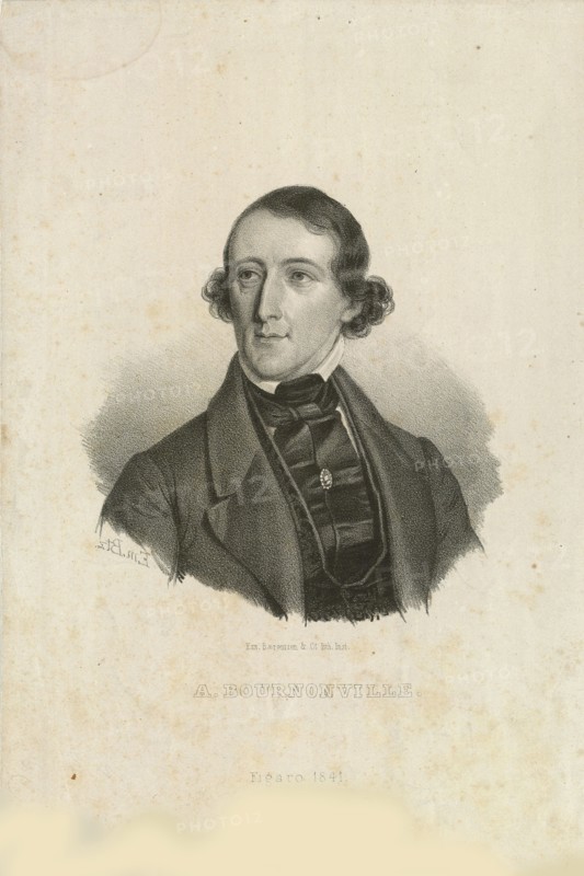 Portrait of August Bournonville (1805-1879), 1842. Creator: Baerentzen, Emilius Ditlev (1799-1868).