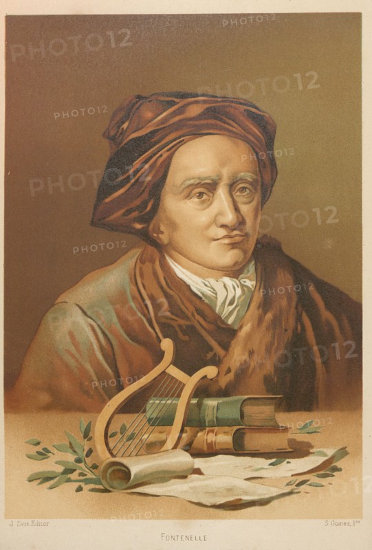 Portrait of Bernard le Bovier de Fontenelle (1657-1757), 1879. Creator: Gómez, Simón (1845-1880).