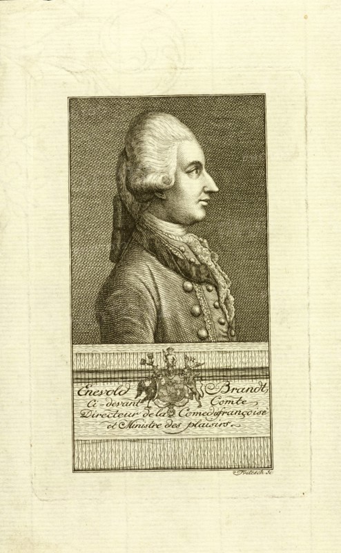 Portrait of Count Enevold Brandt (1738-1772), 1773. Creator: Fritzsch, Christian Friedrich (ca. 1719-before 1774).
