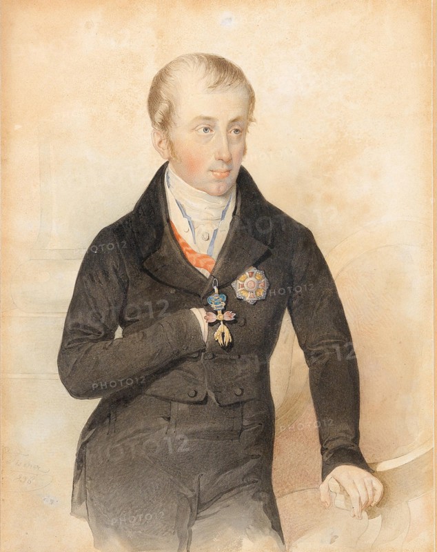 Portrait of Emperor Ferdinand I of Austria (1793-1875), 1836. Creator: Fischer, Leopold (1814-1860).
