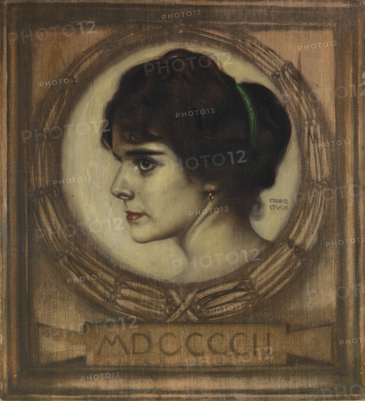 Portrait of Gemma Bierbaum, 1902. Creator: Stuck, Franz, Ritter von (1863-1928).
