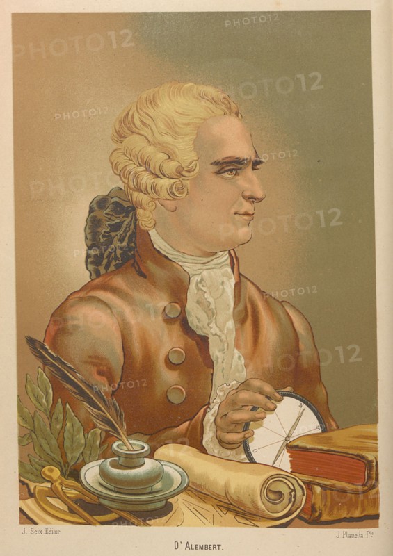 Portrait of Jean le Rond D'Alembert (1717-1783), 1879. Creator: Planella y Rodríguez, Juan (1849-1910).