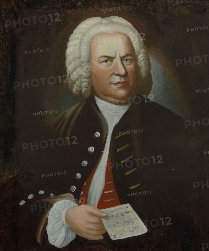 Portrait of Johann Sebastian Bach, Mid of the 18th cen.. Creator: Haussmann, Elias Gottlob (1695-1774).
