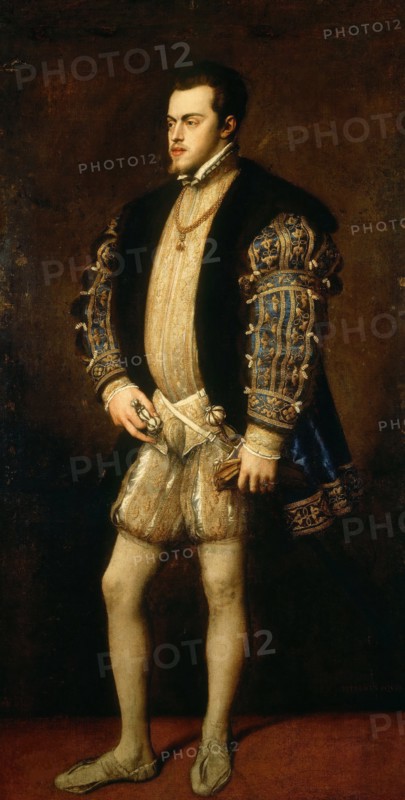 Portrait of Philip II (1527-1598), King of Spain and Portugal. Creator: Titian (1488-1576).