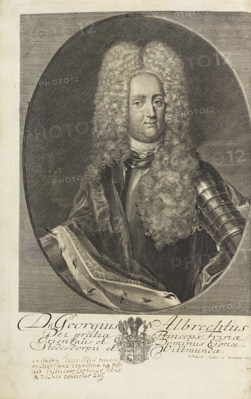 Portrait of Prince George Albert of East Frisia (1690-1734) , 1720. Creator: Fritzsch, Christian (1695-1769).