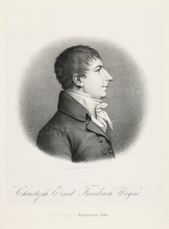 Portrait of the Composer Christoph Ernst Friedrich Weyse (1774-1842). Creator: Baerentzen, Emilius Ditlev (1799-1868).