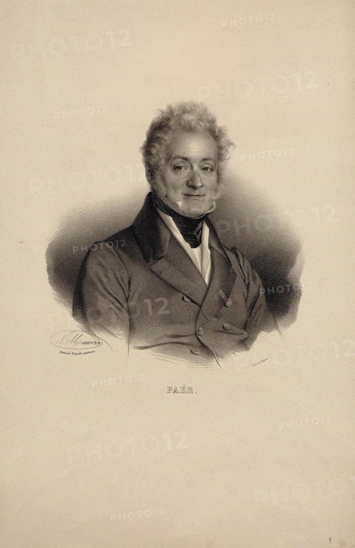 Portrait of the Composer Ferdinando Paer (1771-1839). Creator: Maurin, Nicolas-Eustache (1799-1850).